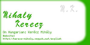 mihaly kerecz business card