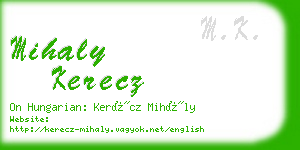 mihaly kerecz business card